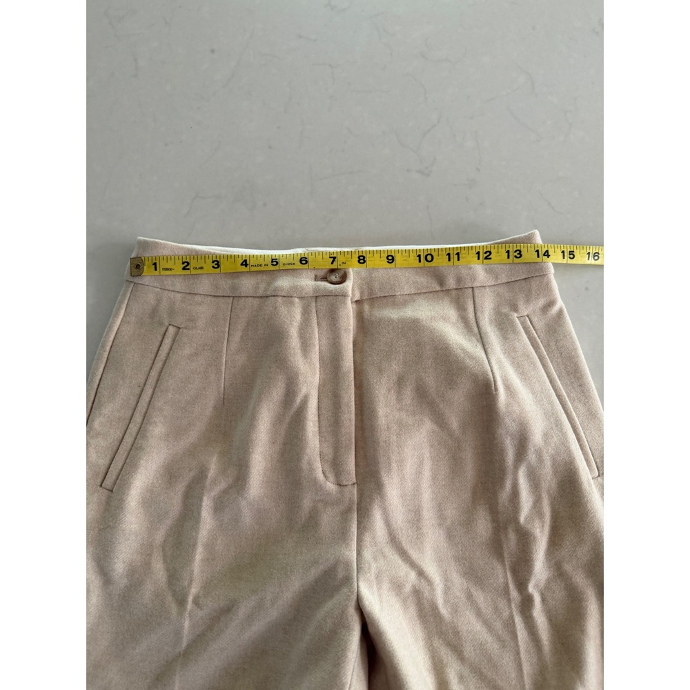 Sezane Clara Trousers Oatmeal Beige Wool Blend Straight Leg Pants‎ Size 38 NEW - Picture 5 of 8